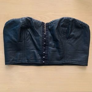 Sparkle & Fade Cropped PVC Bustier